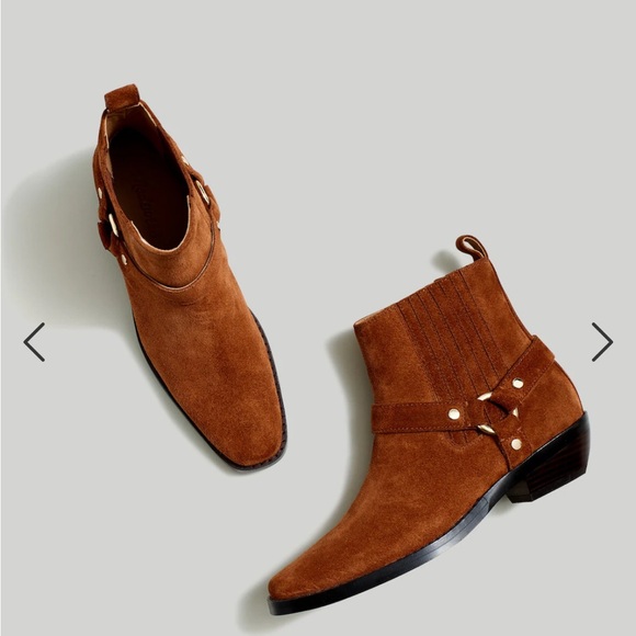 Madewell Shoes - Madewell Santiago Western Ankle Boot - maple suede